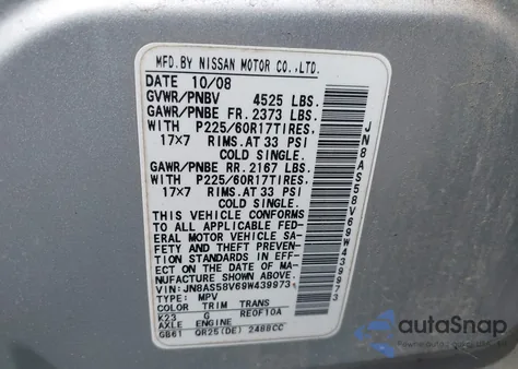2009 Nissan Rogue Sl from USA, damaged, VIN JN8AS58V69W439973